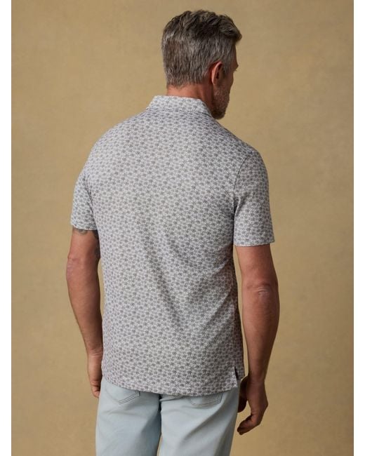 Faherty Brand Gray Short-Sleeve Movement&Trade; Pique Polo Shirt for men