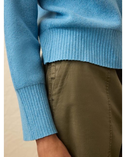 Faherty Brand Blue Jackson Crewneck Sweater