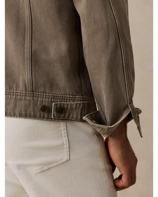 Faherty Brand Brown High Ridge Twill Trucker for men