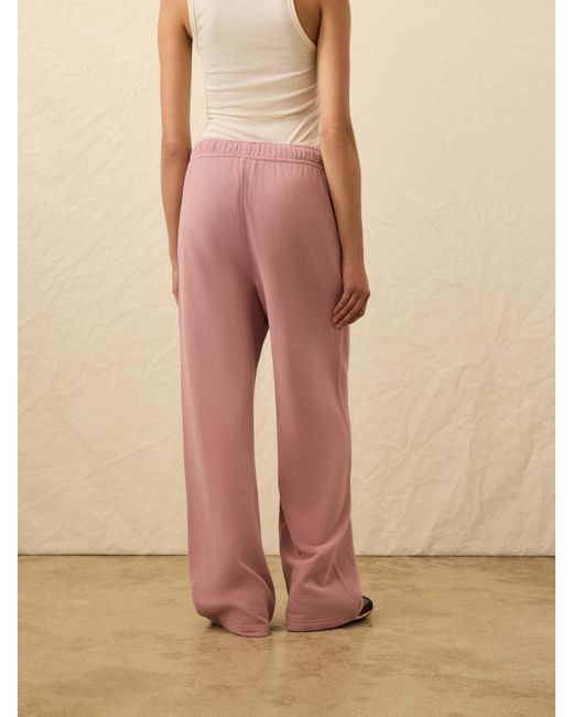 Faherty Brand Natural High Standard Fleece Wide Leg Sweatpant