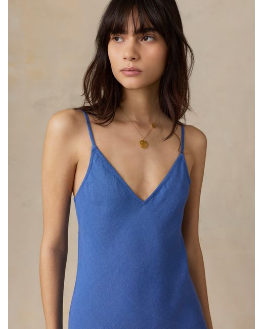 Faherty Brand Blue Mia Slip Dress