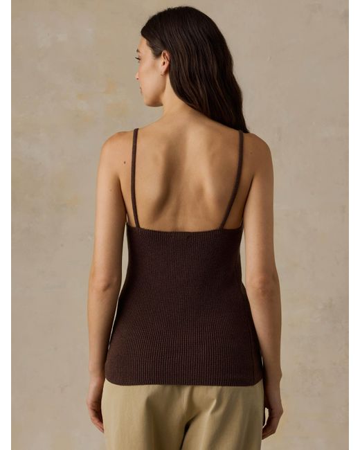 Faherty Brand Brown Miramar Linen Sweater Cami