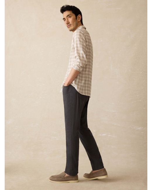 Faherty Brand Blue Movement&Trade; Linen 5-Pocket Pants for men