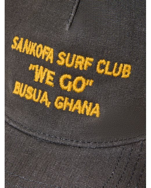 Faherty Brand Black Sankofa Trucker Hat for men