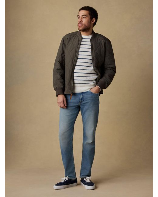 Faherty Brand Blue Quilted Liner Jacket for men