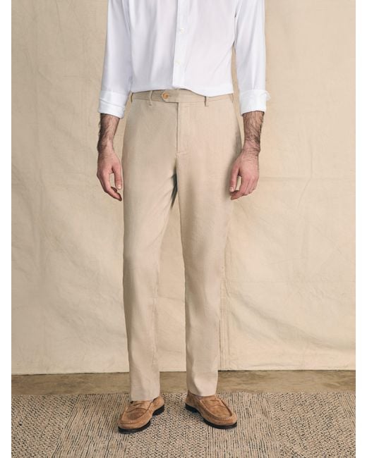 Faherty Brand Natural Movementtm Flex Linen Trouser Pants for men