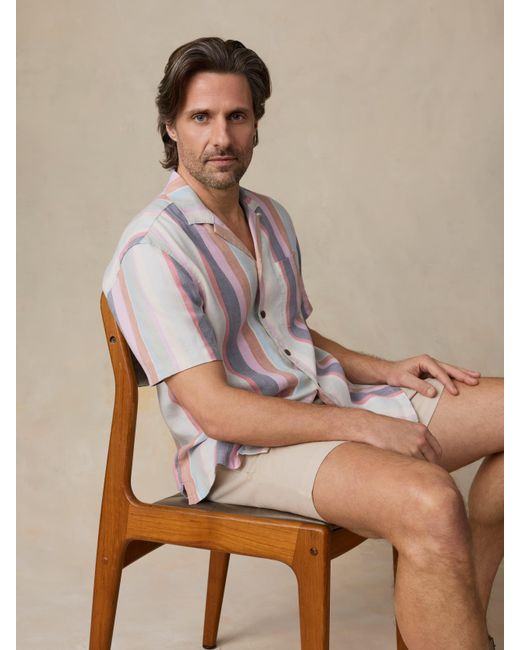 Faherty Brand Multicolor Short-Sleeve Breeze Camp Shirt for men