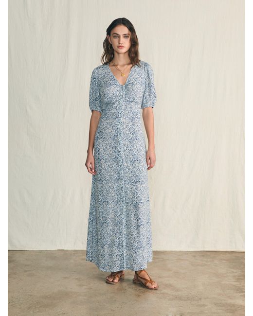 Faherty Brand Blue Sorrento Dress