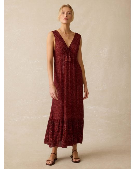 Faherty Brand Red Eden Dress