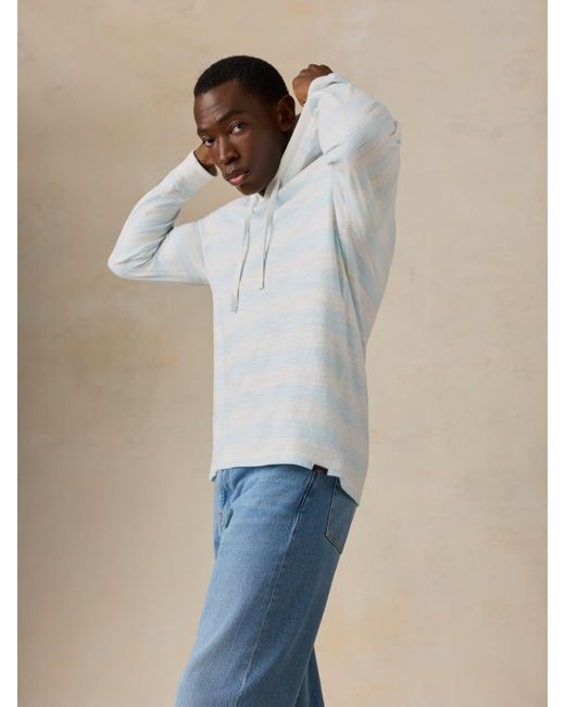 Faherty Brand White Sunwashed Organic Hoodie for men