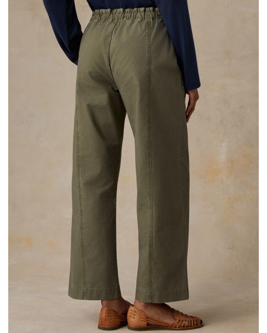 Faherty Brand Blue Cotton Twill Drawstring Pants