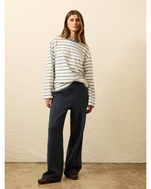 Faherty Brand Natural High Standard Fleece Wide Leg Sweatpant