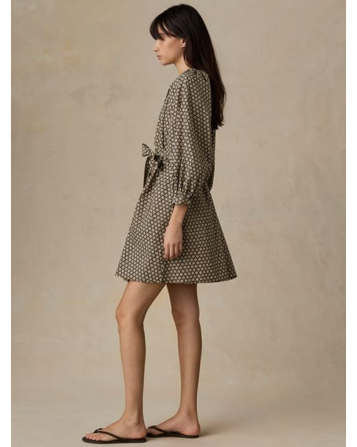 Faherty Brand Brown Coastal Poplin Kaia Mini Dress