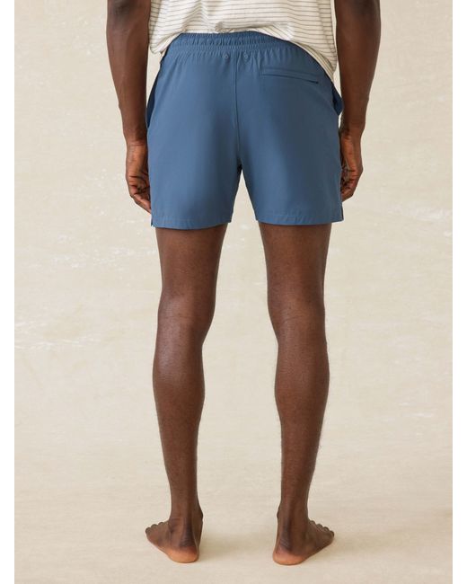 Faherty Brand Blue Shorelite Lined Trunk (7" for men