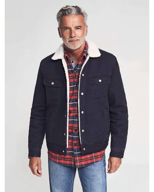 Faherty Cotton Sherpa Timberline Trucker Jacket for Men Lyst