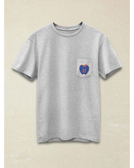 Faherty Brand Natural Jalen Brunson Captain Clutch Sunwashed Pocket T-Shirt for men