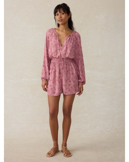 Faherty Brand Pink Kai Romper