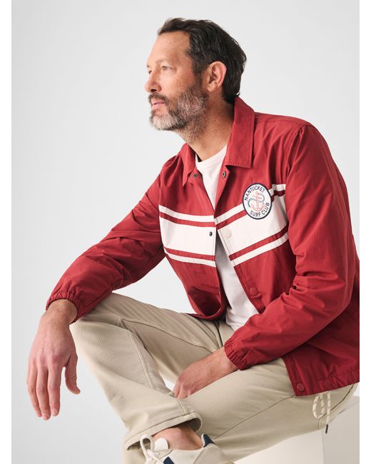 Faherty Brand Red Nantucket Coaches Jacket for men