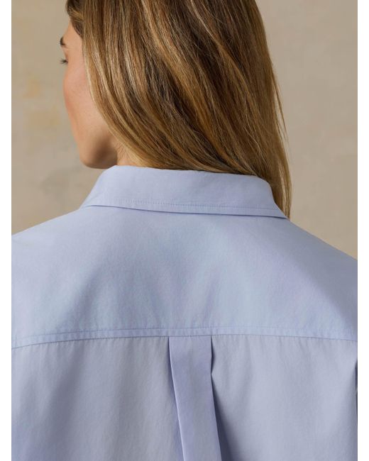 Faherty Brand Blue Coastal Poplin Relaxed Shirt