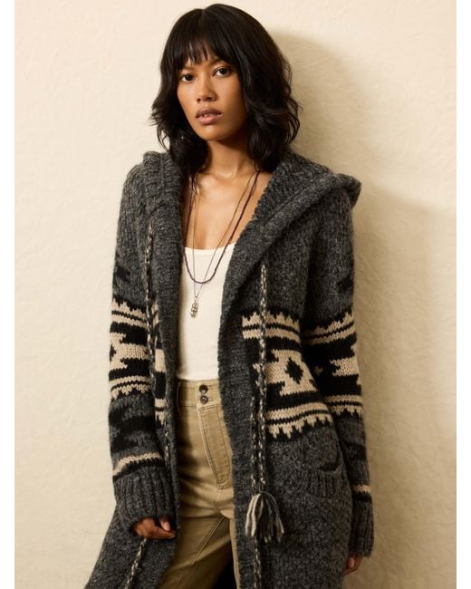 Faherty Brand Natural Steven Paul Judd Chahtah Hooded Duster Sweater