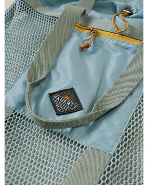 Faherty Brand Green Shorelite Mesh Tote
