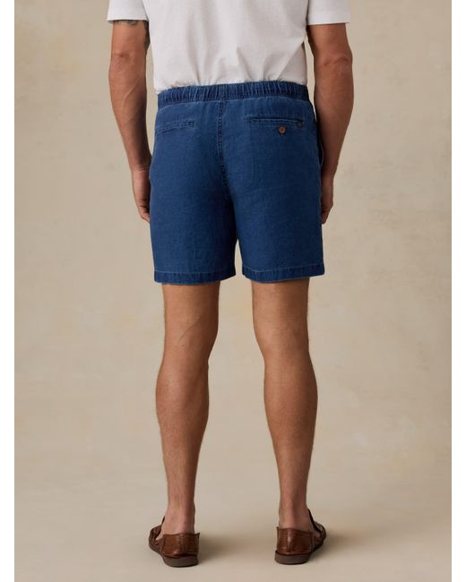 Faherty Brand Green Essential Linen Short (6.5" for men