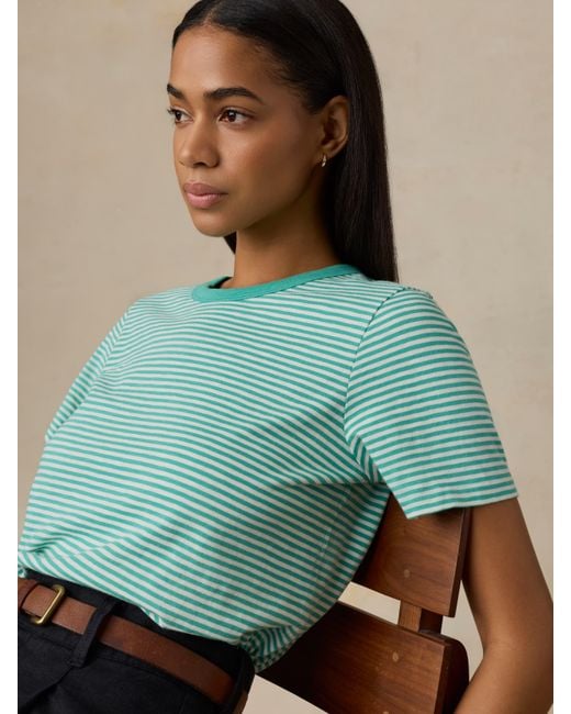 Faherty Brand Green Sunwashed Regenerative T-Shirt