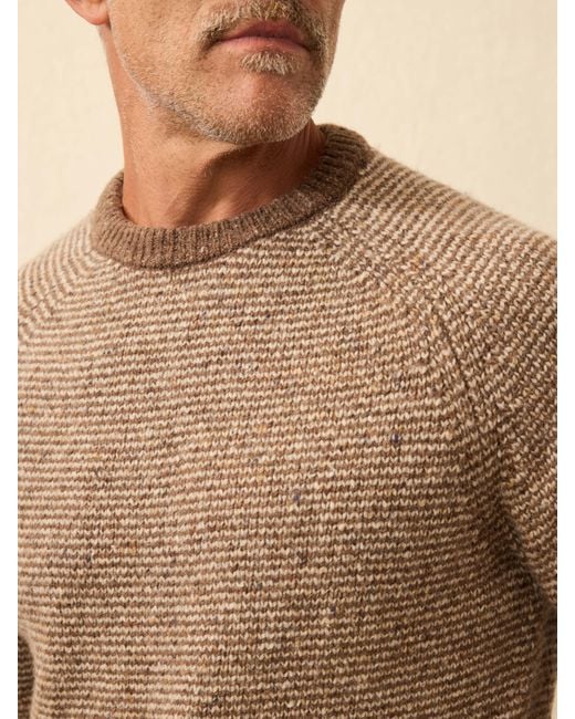Faherty Brand Natural Donegal Crew Sweater for men