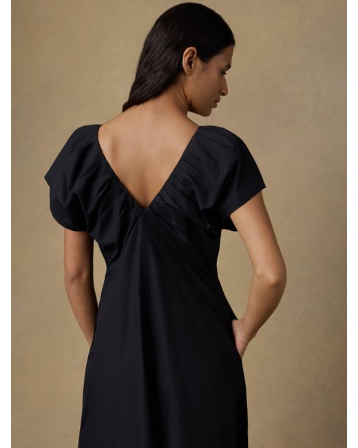 Faherty Brand Black Coastal Poplin Bondhi Dress
