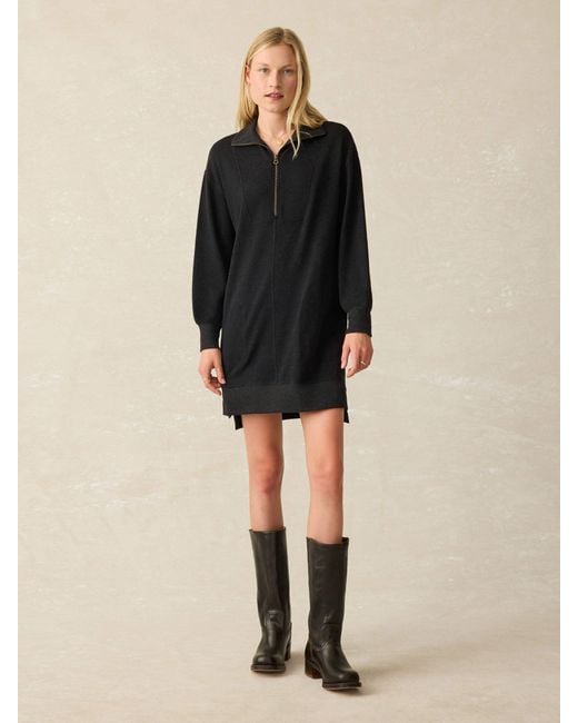 Faherty Brand Black Legend&Trade; Quarter Zip Dress