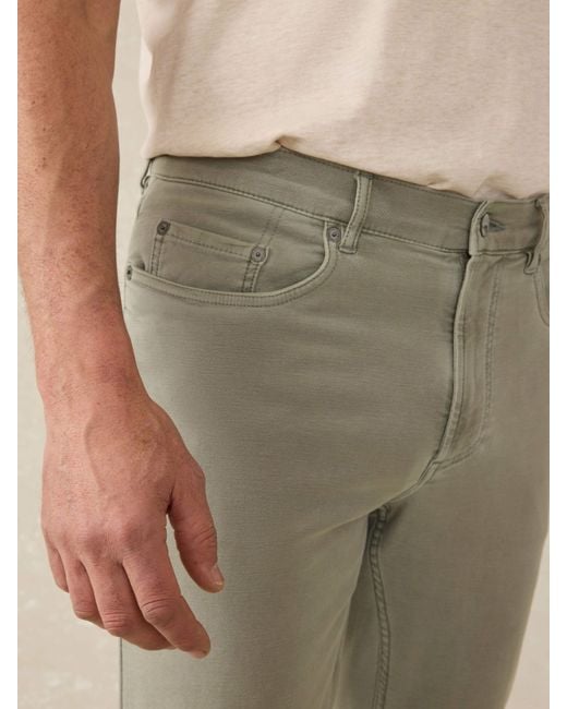 Faherty Brand Natural Stretch Terry 5-Pocket Athletic Fit Pants for men