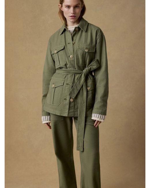 Faherty Brand Green Soft Stretch Safari Jacket