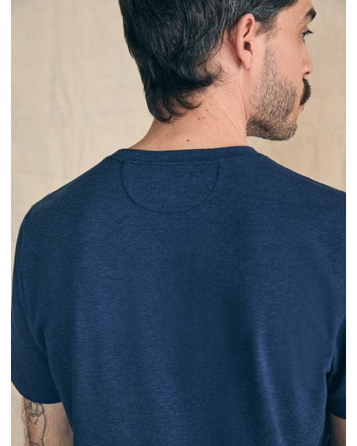 Faherty Brand Blue Movementtm Short-sleeve T-shirt for men