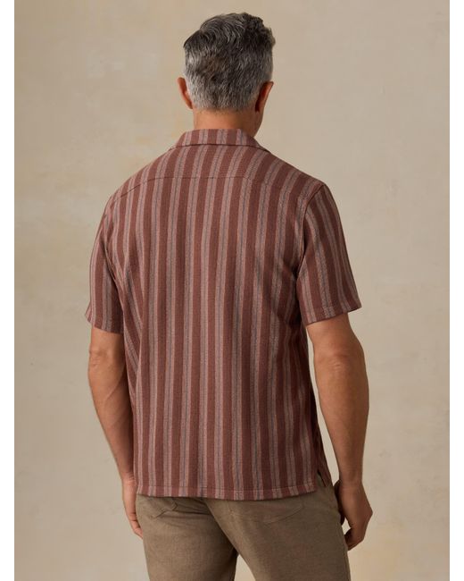 Faherty Brand Brown Short-Sleeve Oasis Camp Shirt for men