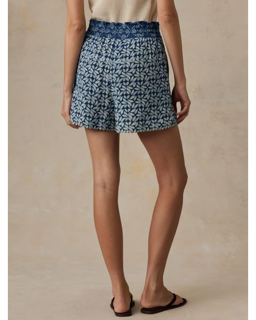 Faherty Brand Blue Dune Cotton Gauze Serena Short