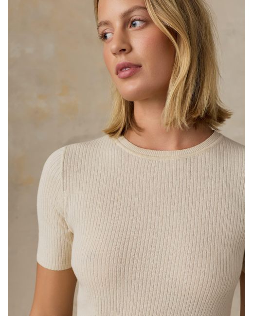 Faherty Brand Brown Miramar Linen Mini Rib T-Shirt