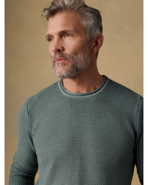 Faherty Brand Green Sunwashed Dockside Sweater for men