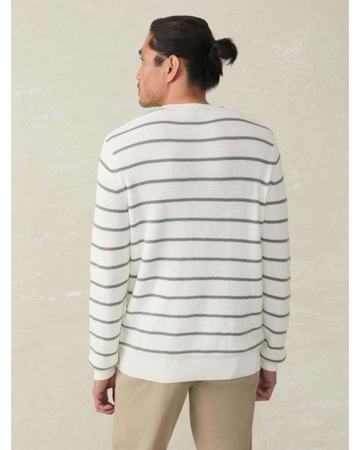 Faherty Brand Natural Sunwashed Crewneck Sweater for men