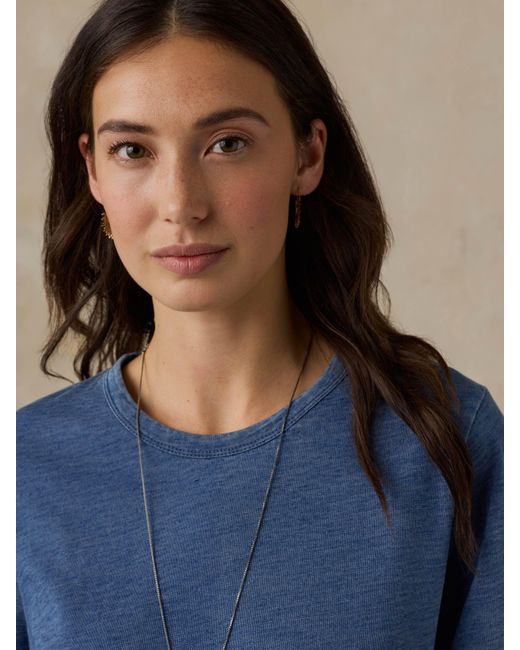 Faherty Brand Blue Sunwashed Regenerative T-Shirt
