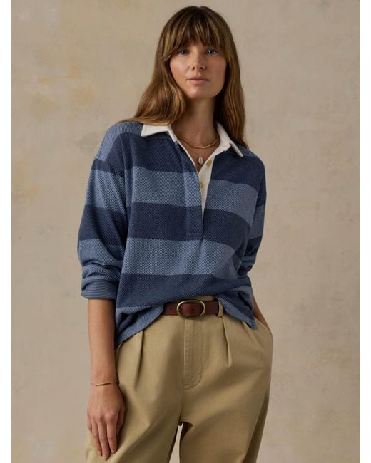 Faherty Brand Blue Legend&Trade; Sweater Rugby Popover