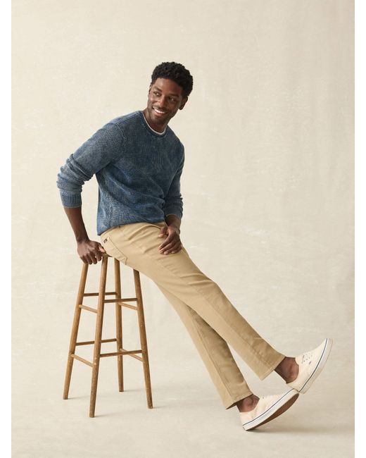 Faherty Brand Natural Stretch Terry 5-Pocket Athletic Fit Pants for men