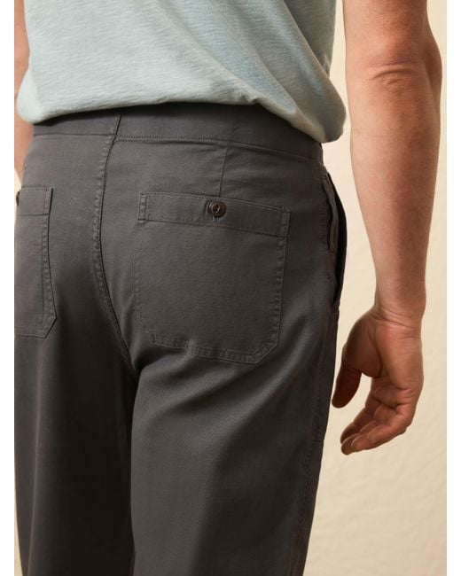 Faherty Brand Gray Dune Utility Pants for men