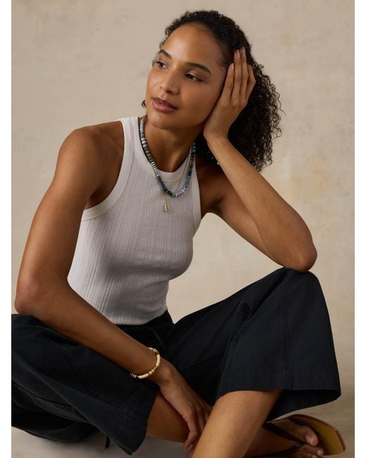Faherty Brand Natural Paradise Pointelle Tank