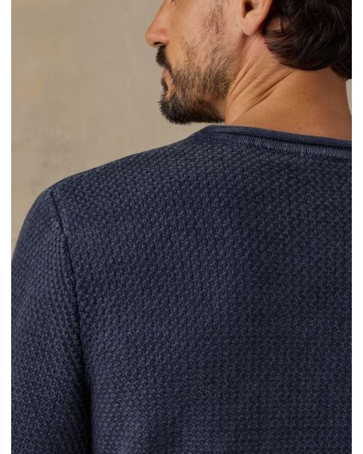 Faherty Brand Blue Sunwashed Dockside Sweater for men