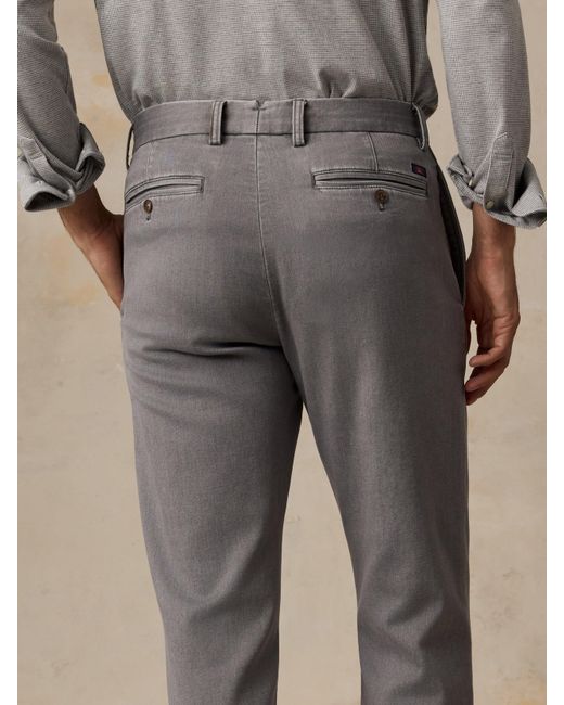 Faherty Brand Gray Stretch Terry Trouser Pants for men