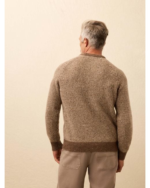 Faherty Brand Natural Donegal Crew Sweater for men