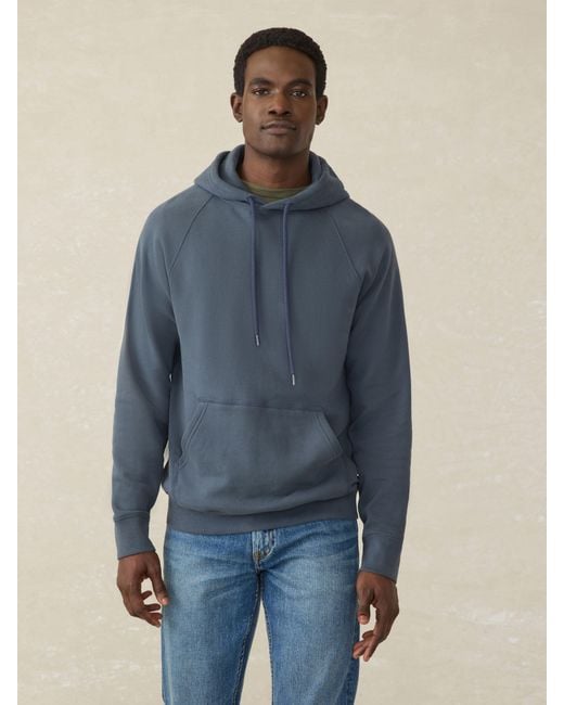 Faherty Brand Blue High Standard Fleece Hoodie for men