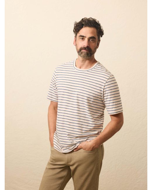 Faherty Brand Brown Sunwashed Regenerative T-Shirt for men