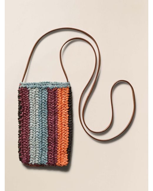 Faherty Brand Natural Straw Stripe Crossbody