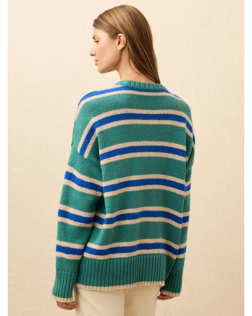 Faherty Brand Blue Heirloom Cotton Summit Pullover